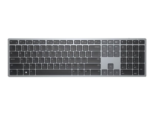 Dell Multi-Device KB700 - Tangentbord - trådlös - 2.4 GHz, Bluetooth 5.0 - QWERTY - hela norden - grå - med 3 years NBD Advance Exchange