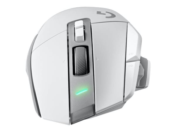 Logitech G G502 X PLUS - Mus - optisk - 11 knappar - trådlös - 2.4 GHz - USB Logitech LIGHTSPEED-mottagare - vit