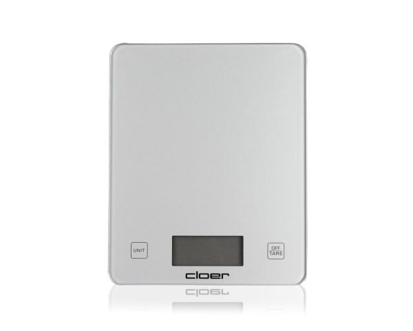 Cloer 6871, Elektronisk köksvåg, 10 kg, 5 g, vit, glas, bordsskiva
