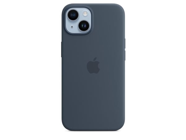 Apple - Baksidedeksel for mobiltelefon - MagSafe-samsvar - silikon - stormblå - for iPhone 14