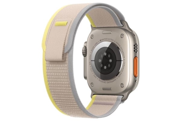 Apple - Sløyfe for smart armbåndsur - 49 mm - S/M-størrelse - gul/beige