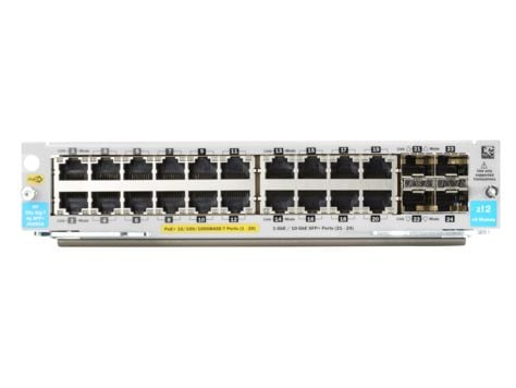 HPE - Utvidelsesmodul - Gigabit Ethernet (PoE+) x 20 + Gigabit Ethernet / 10 Gigabit SFP+ x 4 - for HPE Aruba 5406R, 5406R 16, 5406R 44, 5406R 8-po...