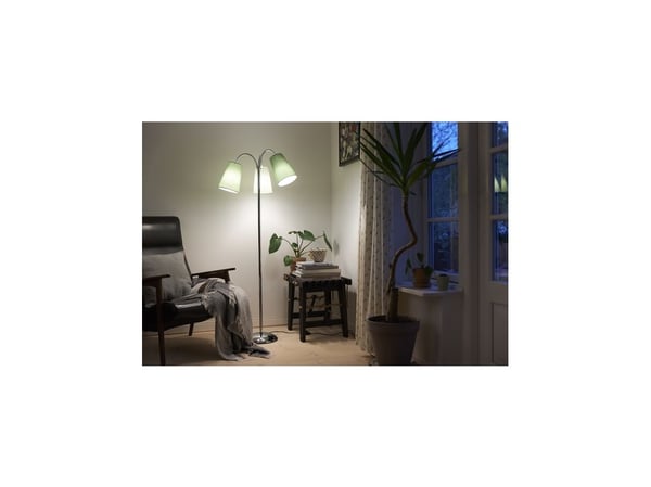 Gulvlampe SALSA krom med E14/E27 skjerm