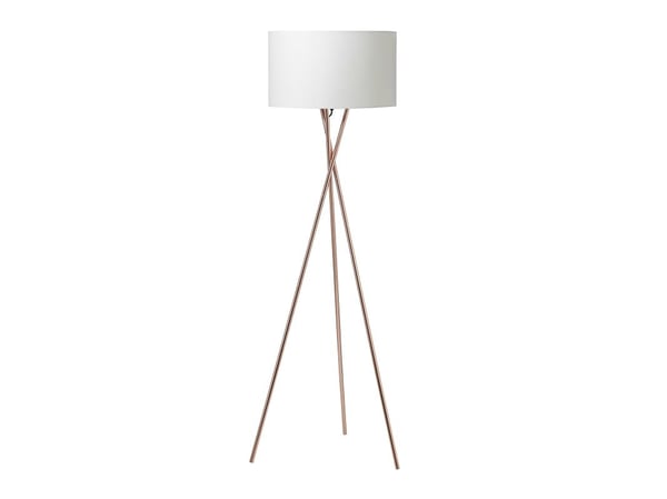 UPTOWN gulvlampe kobber m/hvit skjerm