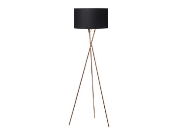 UPTOWN gulvlampe kobber m/svart skjerm