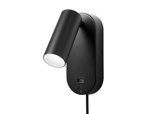 Vägglampa EGO USB svart