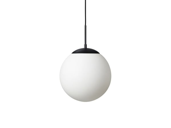 Pendellampe til café Chicago Ø30 cm opal/svart