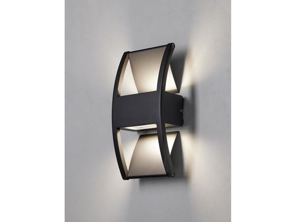 Lärk vägglampa svart up/downlight