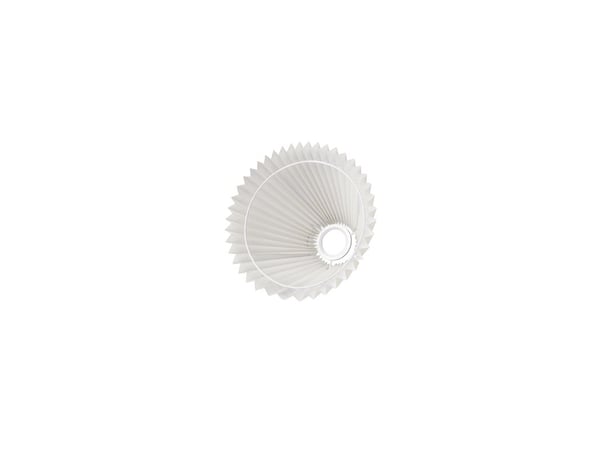 Plisségardin Emma Piso vegg/takpendel side 18 cm hvit