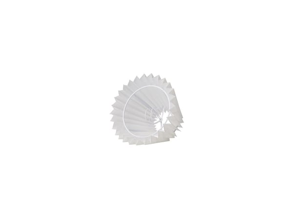Plisségardin Emma Hacienda side 11 cm hvit