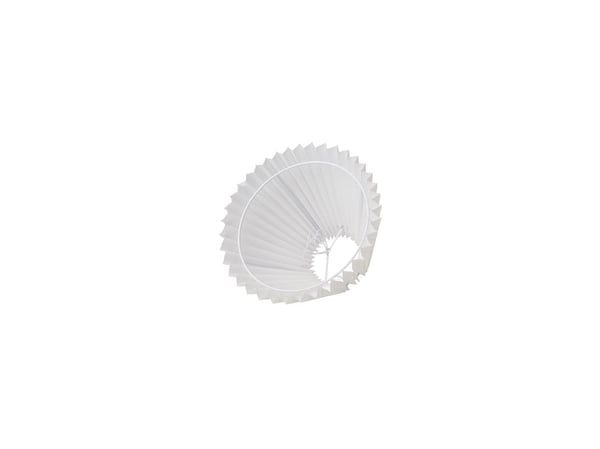 Plisse-skjerm EMMA Hacienda, side 15 cm, hvit