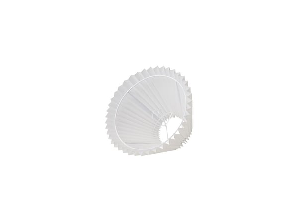 Plissegardin Emma Hacienda side 17 cm hvit