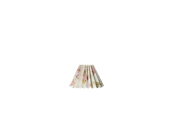 Plisségardin Rosenborg Hacienda side 11 cm blomster