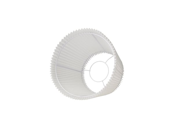 Plisségardin Emma Villa side 23 cm hvit