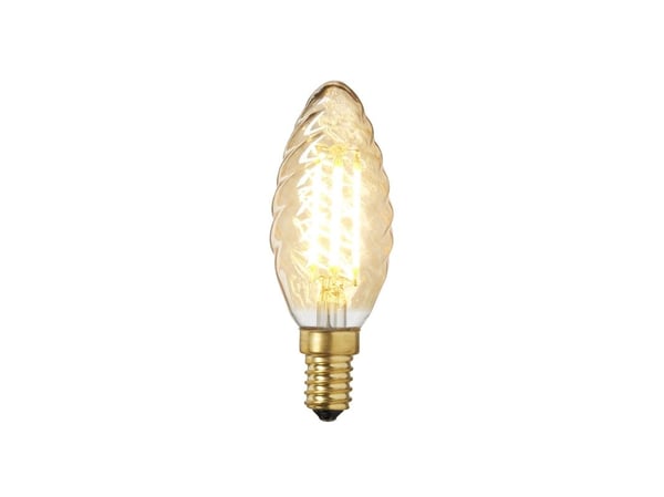 PÆRE 3W KERTE SNOET GYLDEN - 220 LUMEN - K 2.200