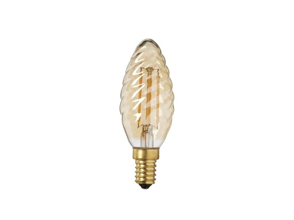 PÆRE 3W KERTE SNOET GYLDEN - 220 LUMEN - K 2.200