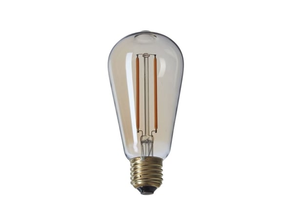 Dekorativ LED-drop 2W drop deluxe Ø64 mørktonet glass