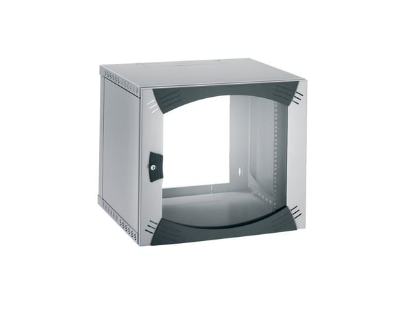 Schneider CaSys OPB NSYOPB6U4F Enclosure with Fixed Rack - Skap - veggmonterbar - RAL 7035, gråpulverbelegg - 6U - 19"