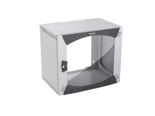 Schneider CaSys OPB NSYOPB6U4F Enclosure with Fixed Rack - Skap - veggmonterbar - RAL 7035, gråpulverbelegg - 6U - 19"