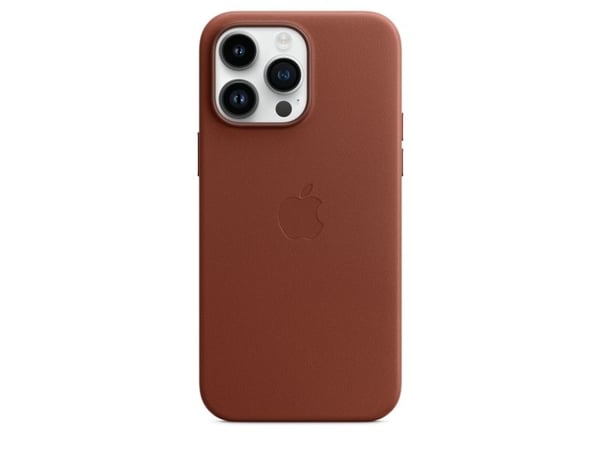 Apple - Baksidedeksel for mobiltelefon - med MagSafe - lær - umbra - for iPhone 14 Pro Max