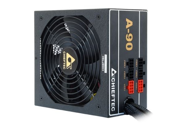 Chieftec A-90 Series GDP-650C - Strømforsyning (intern) - ATX12V 2.3 - 80 PLUS Gold - AC 230 V - 650 Watt - aktiv PFC - sort