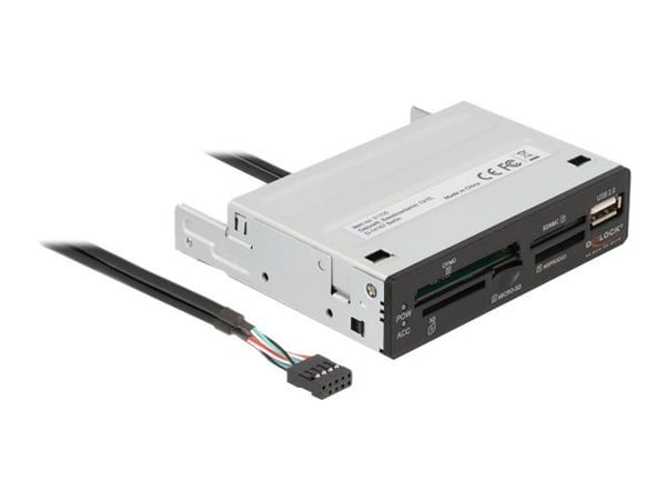Delock - Kortleser - 3,5" (MS, MS PRO, MMC, MS Duo, xD, CF, microSD, microSDHC, microSDXC) - USB 2.0