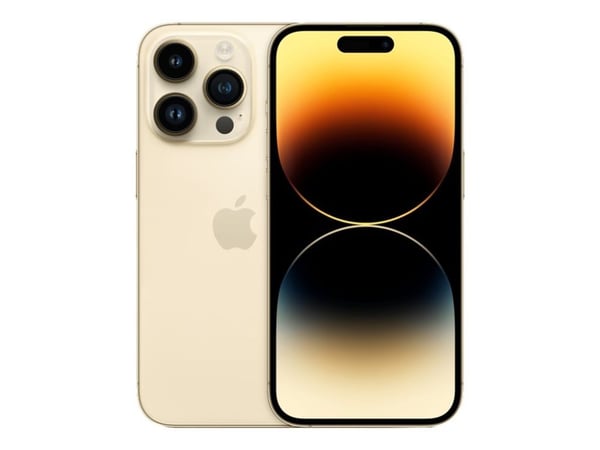 Apple iPhone 14 Pro - 5G smartphone - dobbelt-SIM / Internminne 128 GB - OLED-display - 6.1" - 2556 x 1179 piksler (120 Hz) - 3x bakkamera 48 MP, 1...