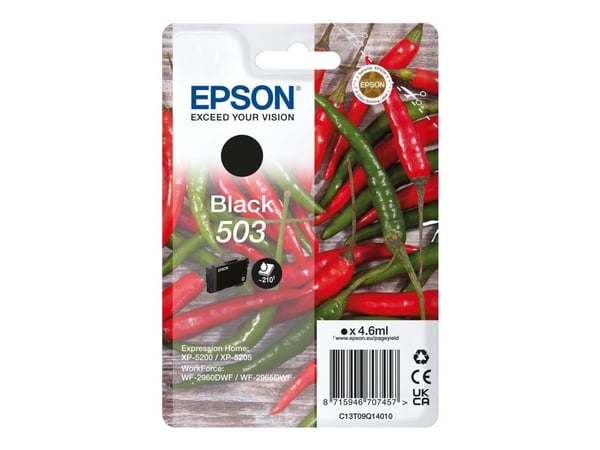 Epson 503, Perusvärintuotto, 4,6 ml, 1 kpl, Kertapakkaus