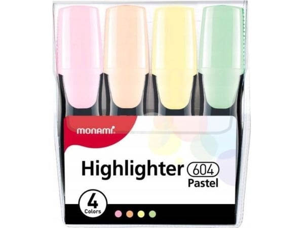 Monami Thick highlighter Highlighter 604 - 4 Monami pastellfarger