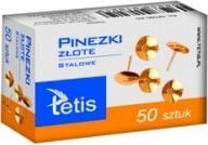 Tetis stift med gullfarget stål 50 stk