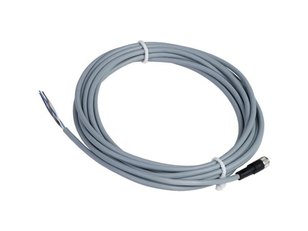 Schneider Electric XZCPV0941L5, 5 m, M8, Hunstik, Grå, Polyvinylklorid (PVC), -25 - 80 °C
