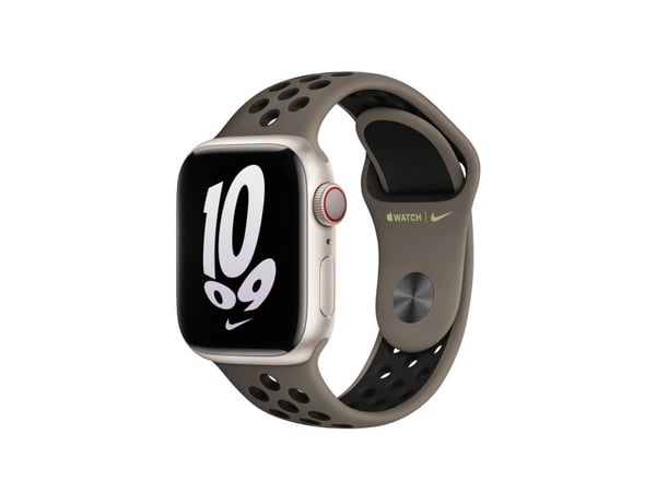 Apple Nike - Rem älykellolle - 41 mm - Almindelig størrelse - oliivinharmaa/musta