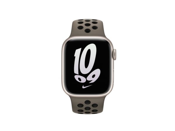 Apple Nike - Rem älykellolle - 41 mm - Almindelig størrelse - oliivinharmaa/musta
