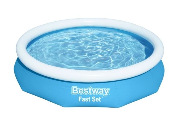 Bestway 57458, 3200 l, Oppblåsbart basseng, Barn og voksne, Blå, Hvit, 9,26 kg