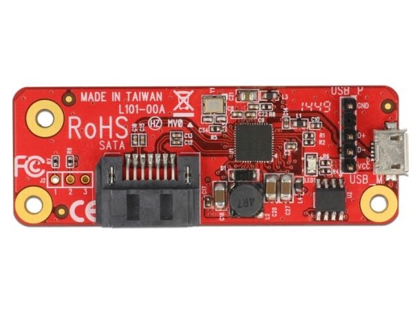 Delock - Tallennusohjain - SATA 6Gb/s - USB 2.0 - värillinen vadelma