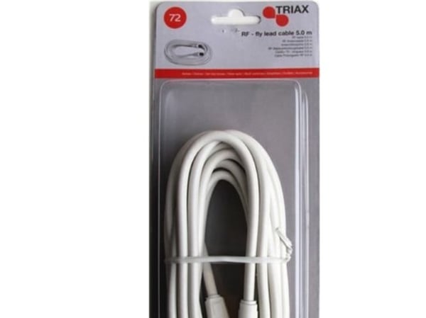 Triax 153502, 5 m, IEC, IEC, Valkoinen