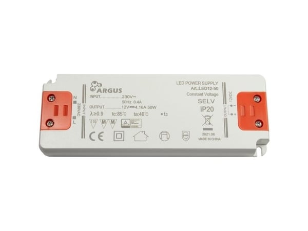 Inter-Tech LED12-50 - LED-driver - 50 watt - 4.16 A (2-pole screw terminal) - for detaljhandel