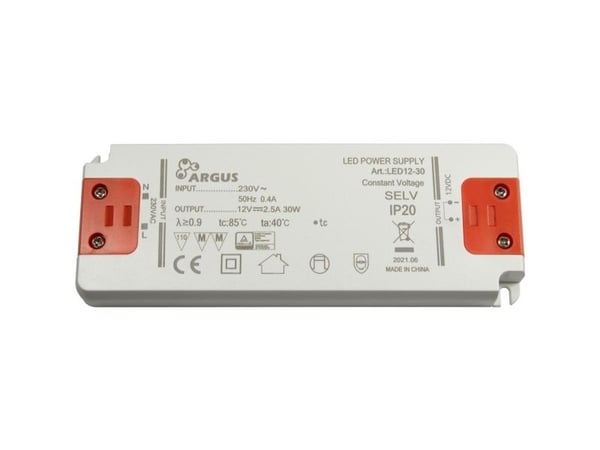 Inter-Tech LED12-30 - LED-driver - 30 watt - 2.5 A (2-pins terminalblokk)