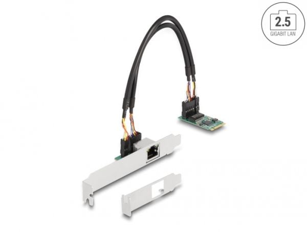 Delock - Nettverksadapter - M.2 2242 lav profil - 10/100/1000/2500Base-T x 1
