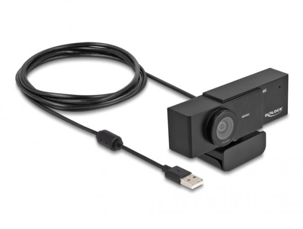 Delock - Nettkamera - farge - 8.3 MP - 3840 x 2160 - lyd - USB 2.0 - MJPEG, YUY2 - DC 5 V
