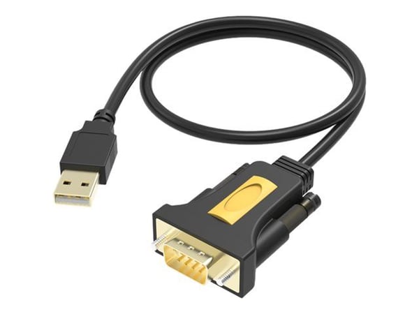 Vision USB to Serial Adaptor - Seriell adapter - USB - RS-232 - svart