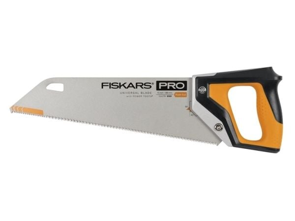 Fiskars Pro PowerTooth, Bågfil, Trä, Svart, Silver, Gul, Svart, Gul, 38 cm, 0,9 mm
