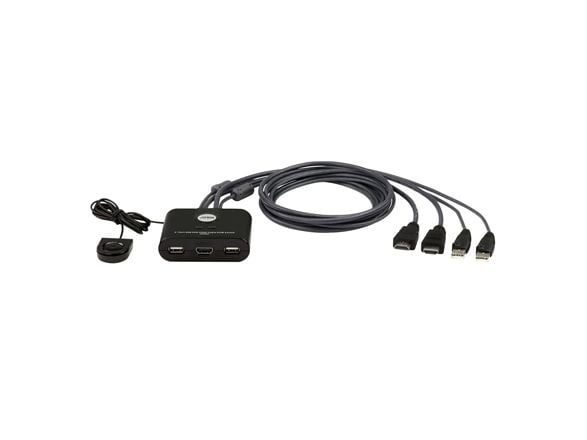 2-ports USB VGA/FHD HDMI KVM-bryter