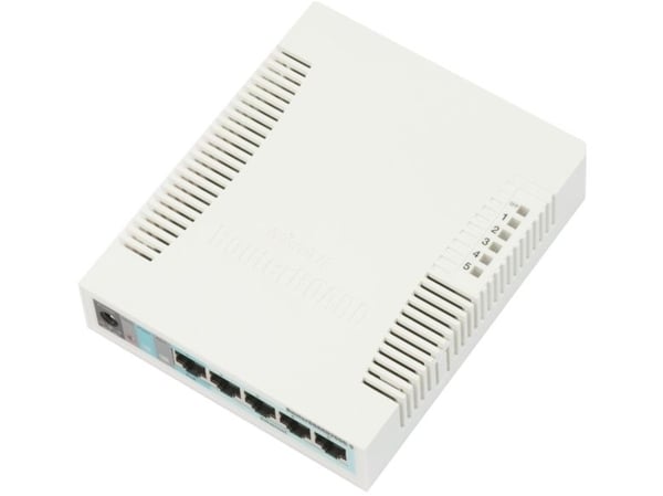 MikroTik RB260GS - Switch - Administrerad - 1 x 10/100/1000 (PoE) + 4 x 10/100/1000 + 1 x SFP - skrivbordsmodell