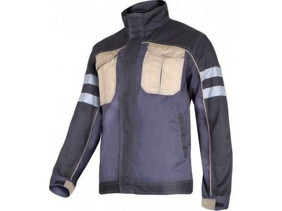 Lahti Pro arbeidsgenser grå/svart med refleksstriper 2XL (L4040805)