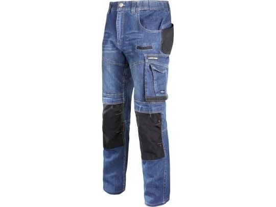 Lahti Pro knelange blå stretchjeans med forsterkning, „XL“, CE, Lahti