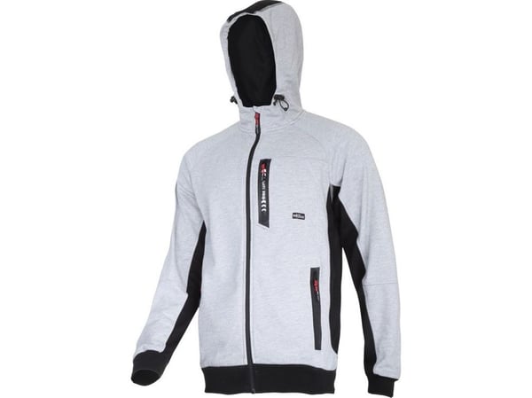 Lahti Pro Zip Hoodie Grå Svart, "L" (L4012603)
