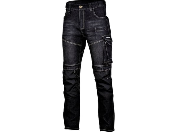 Lahti Pro jeansbukser svarte stretch med forsterkning, XL, CE
