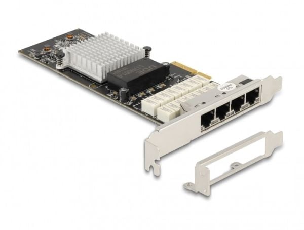 Delock - Nettverksadapter - PCIe 2.1 x4 lav profil - Gigabit Ethernet x 4