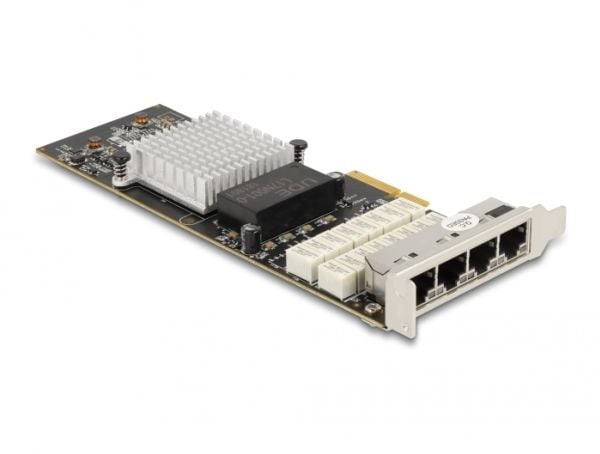Delock - Nettverksadapter - PCIe 2.1 x4 lav profil - Gigabit Ethernet x 4